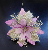 Crăciuniță mov cu glitter auriu – set 24 bucăți